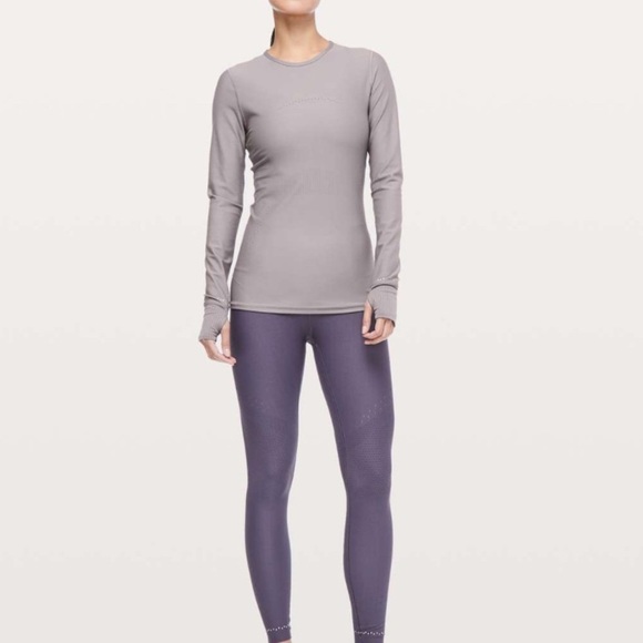Lululemon Zoned In Long Sleeve Lunar Rock size 6 - Picture 9 of 10